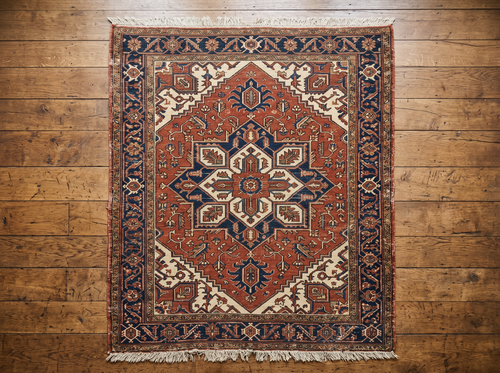 Antique Heriz Pre-1950 Rug — 9×12 ft — Heriz, Iran · pre-1950