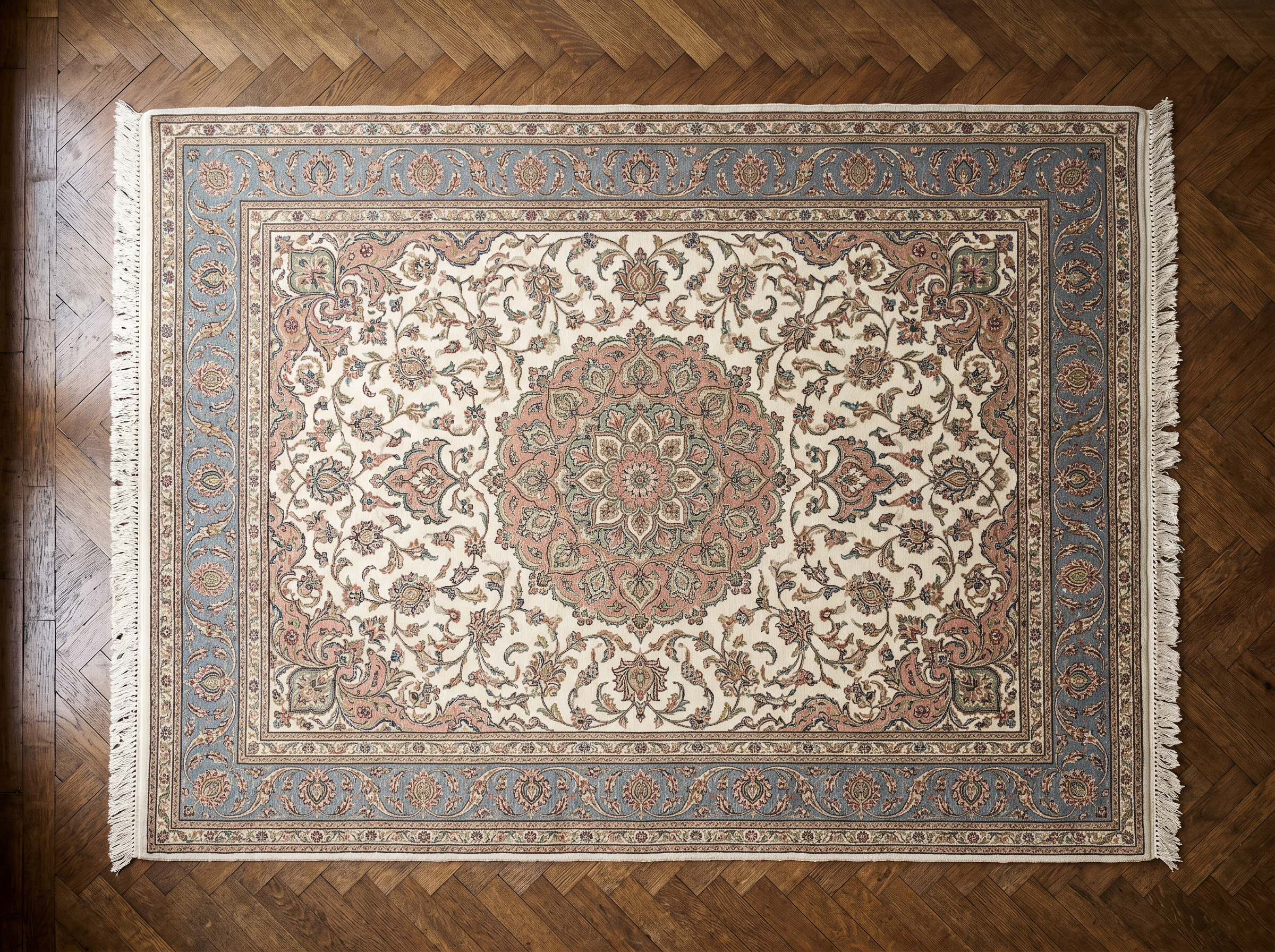 Persian Tabriz Floral Wool Rug — 9×12 ft — Tabriz, Iran